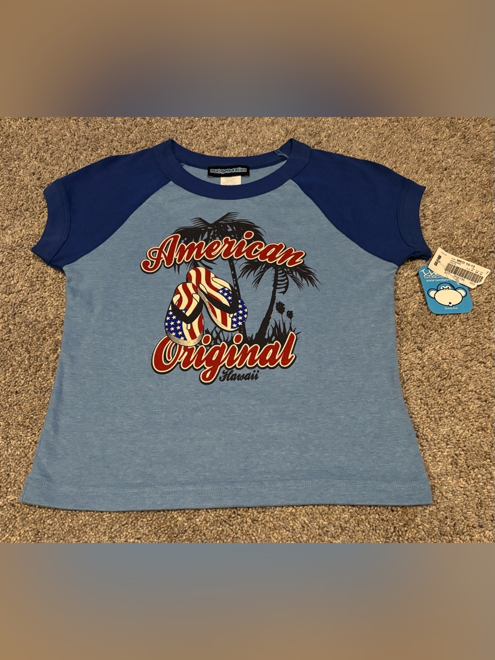 Vtg Next Generation Women’s American Original Hawaii Cotton T-Shirt Cropped M